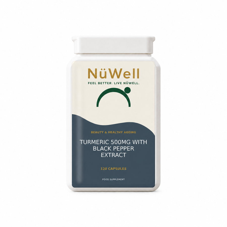 NÜWELL Turmeric 500mg with Black Pepper Extract supplement