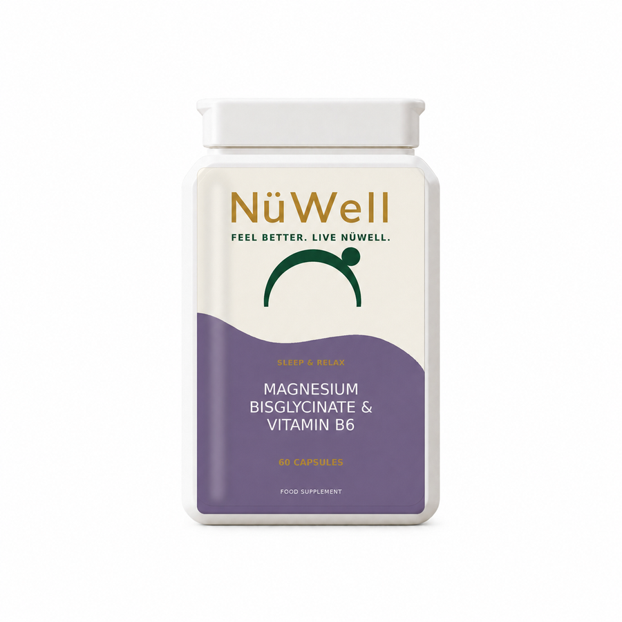 NÜWELL Magnesium Bisglycinate with Vitamin B6 supplement